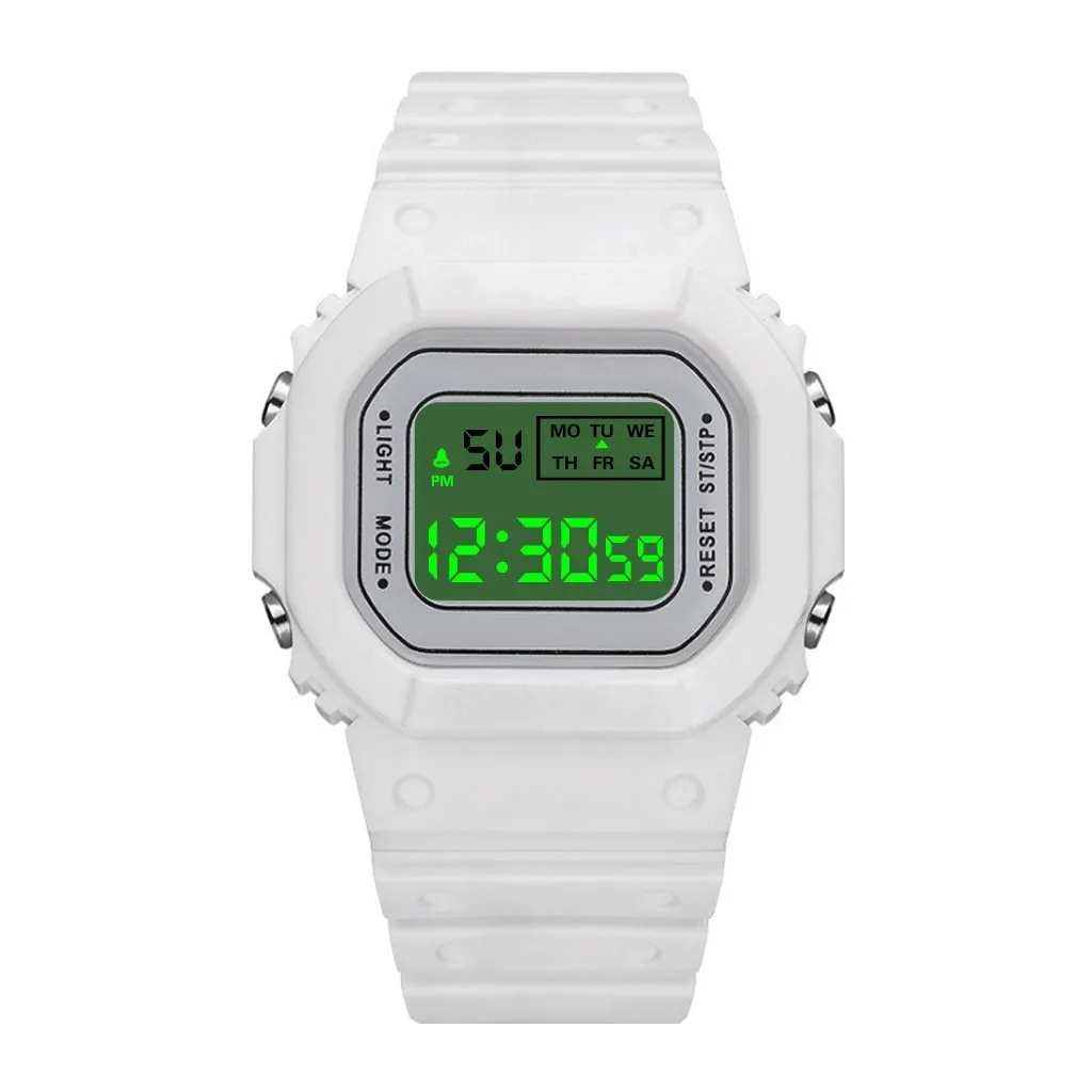 Fashion Men Women Watches Gold Casual Transparent Digital Sport Watch Lover's Gift Clock Children Kid's Wristwatch Female Clock