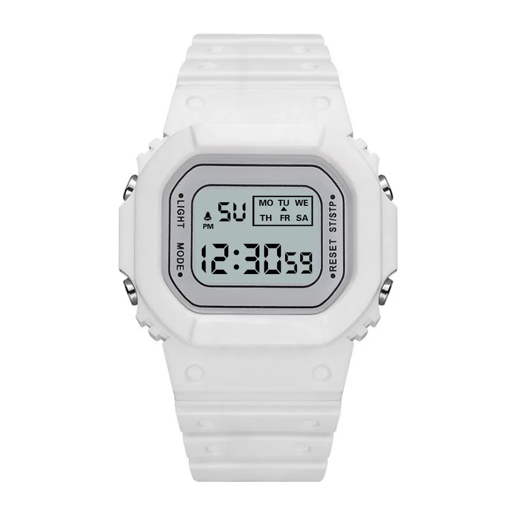 Fashion Men Women Watches Gold Casual Transparent Digital Sport Watch Lover's Gift Clock Children Kid's Wristwatch Female Clock