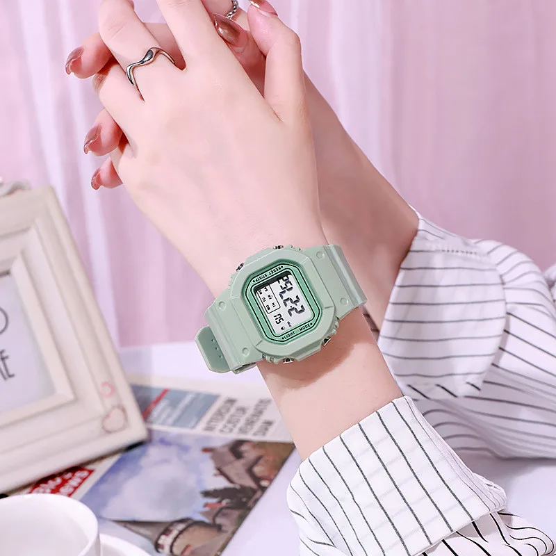 Fashion Men Women Watches Gold Casual Transparent Digital Sport Watch Lover's Gift Clock Children Kid's Wristwatch Female Clock