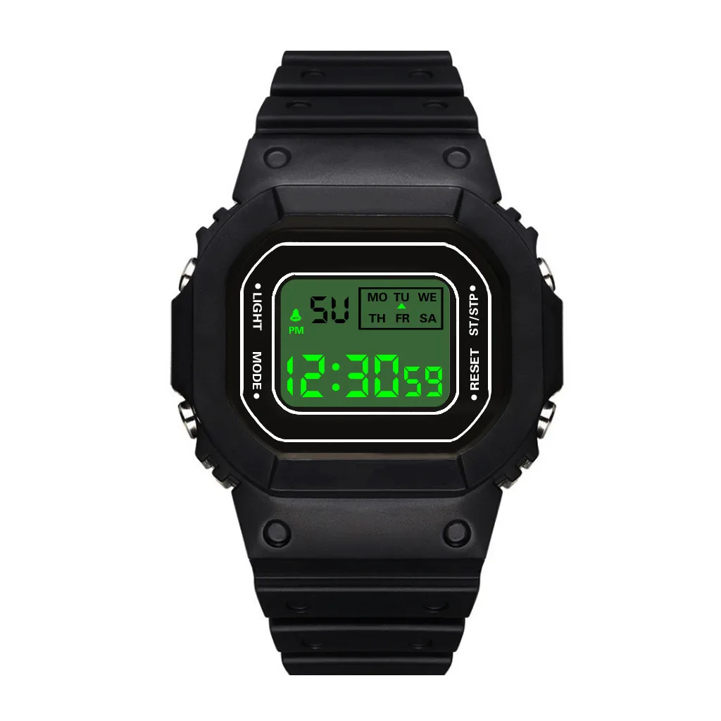 Fashion Men Women Watches Gold Casual Transparent Digital Sport Watch Lover's Gift Clock Children Kid's Wristwatch Female Clock