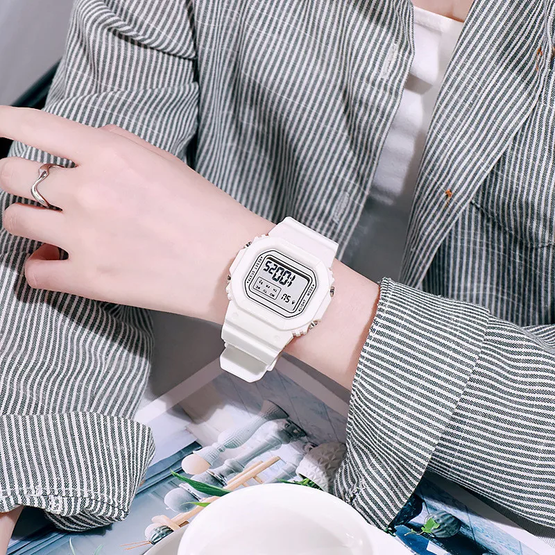 Fashion Men Women Watches Gold Casual Transparent Digital Sport Watch Lover's Gift Clock Children Kid's Wristwatch Female Clock