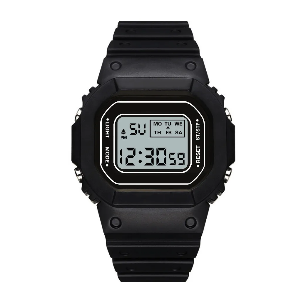 Fashion Men Women Watches Gold Casual Transparent Digital Sport Watch Lover's Gift Clock Children Kid's Wristwatch Female Clock