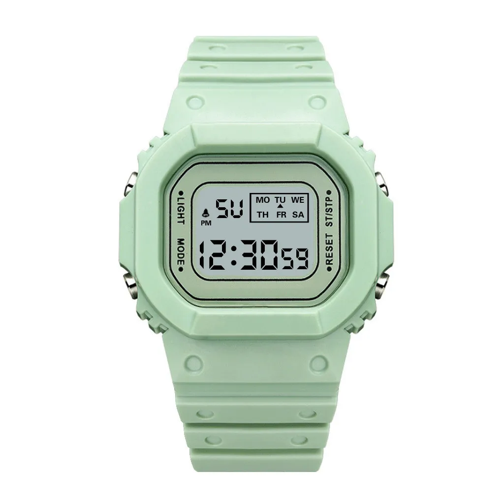 Fashion Men Women Watches Gold Casual Transparent Digital Sport Watch Lover's Gift Clock Children Kid's Wristwatch Female Clock