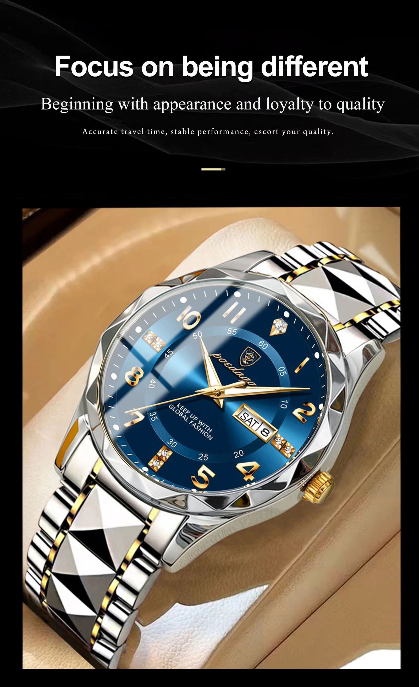 POEDAGAR Luxury Men Quartz Watch Waterproof Date Week Luminous Wristwatch Stainless Steel Men's Watches Male Clock Sports Reloj POEDAGAR Luxury Men Quartz Watch Waterproof Date Week Luminous Wristwatch Stainless Steel Men's Watches Male Clock Sports Reloj