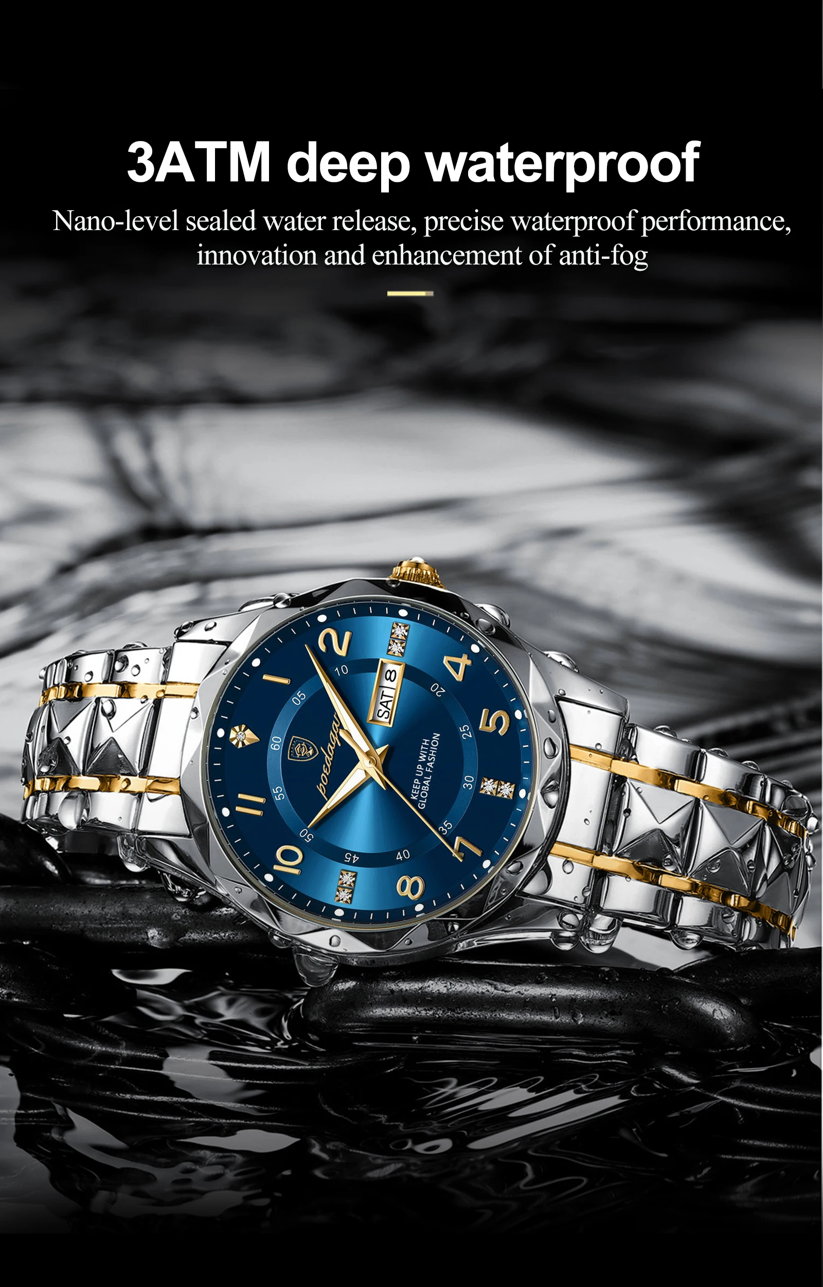 POEDAGAR Luxury Men Quartz Watch Waterproof Date Week Luminous Wristwatch Stainless Steel Men's Watches Male Clock Sports Reloj POEDAGAR Luxury Men Quartz Watch Waterproof Date Week Luminous Wristwatch Stainless Steel Men's Watches Male Clock Sports Reloj