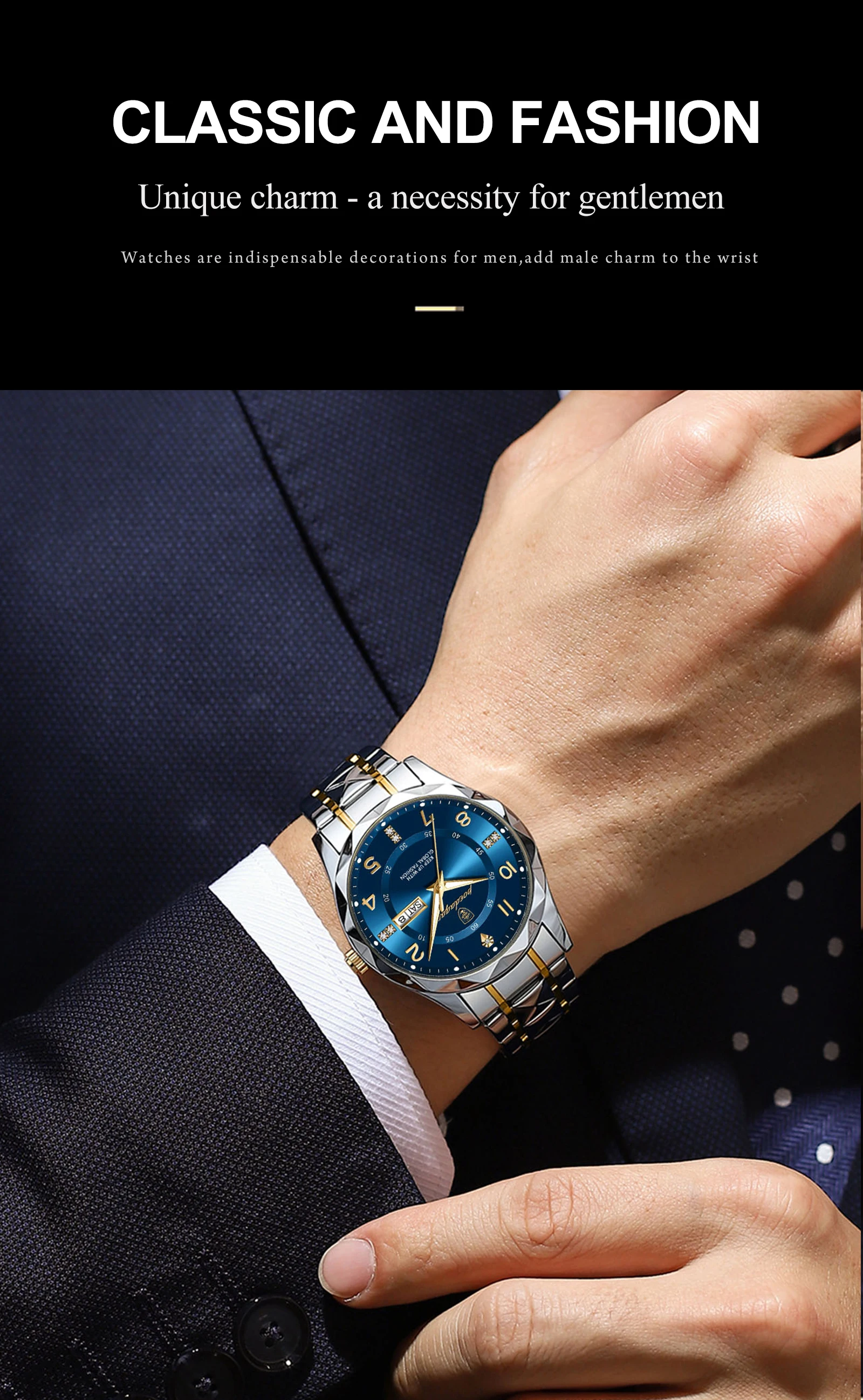 POEDAGAR Luxury Men Quartz Watch Waterproof Date Week Luminous Wristwatch Stainless Steel Men's Watches Male Clock Sports Reloj POEDAGAR Luxury Men Quartz Watch Waterproof Date Week Luminous Wristwatch Stainless Steel Men's Watches Male Clock Sports Reloj