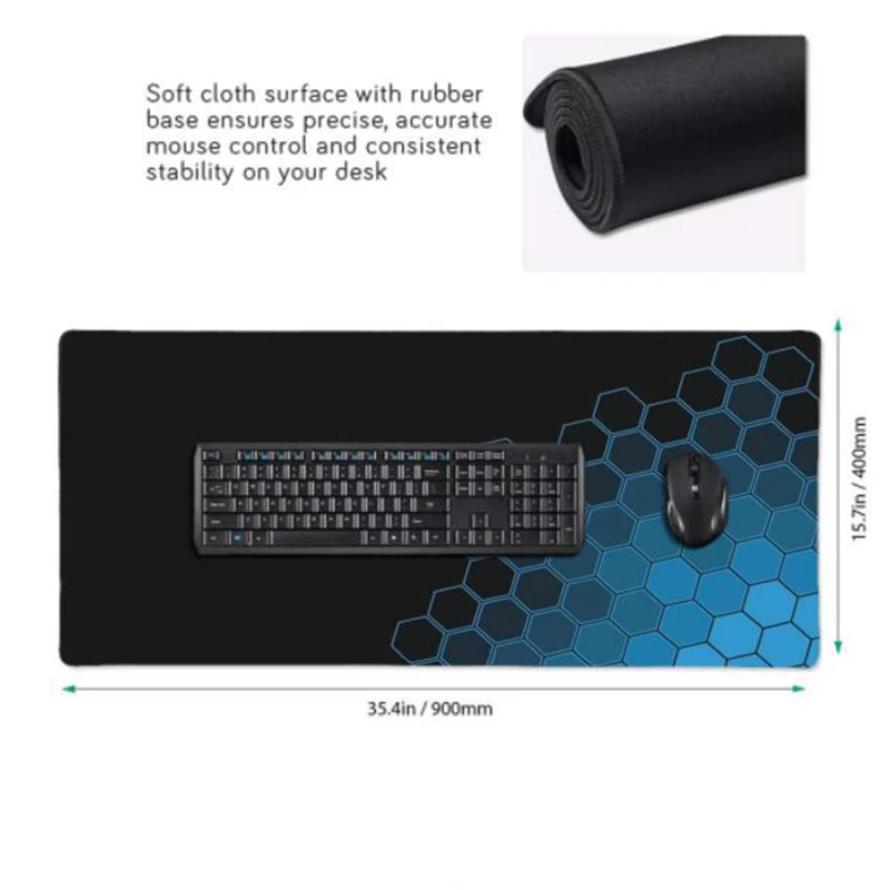 Alternative view of Geometric Gaming Accessories Mousepad Computer Laptop Gamer Extended Mouse Mats Large Anime Mouse Pad Rubber Keyboards Table Mat