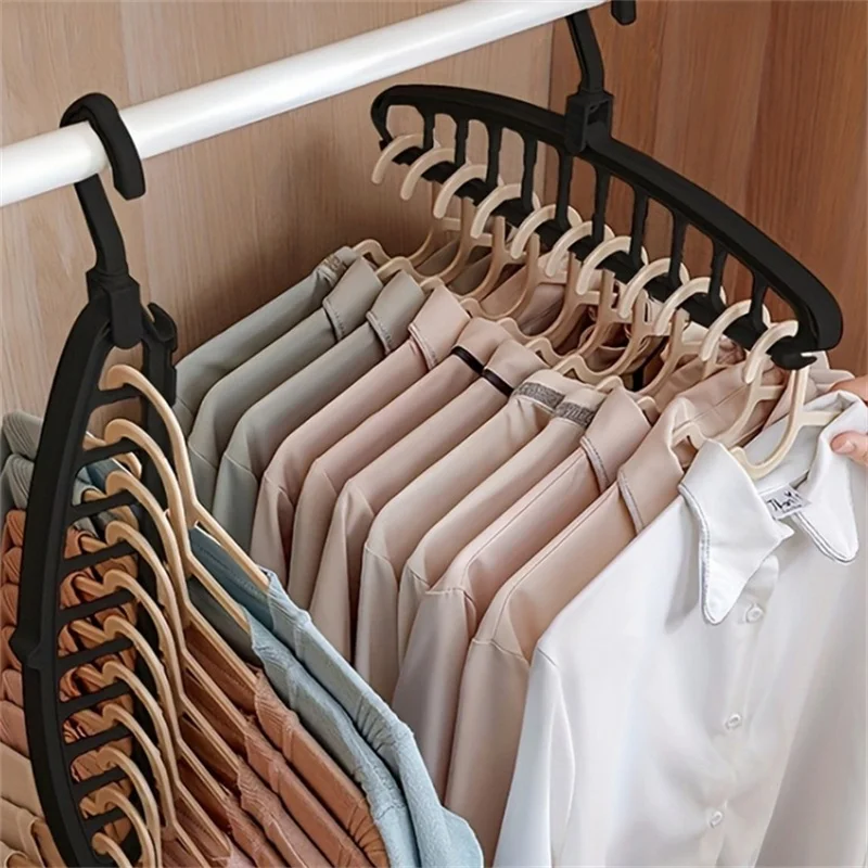 New 1PC Clothes Hanger Closet Organizer Space Saving Hanger Multi-port Clothing Rack Plastic Scarf Storage Hangers For Clothes