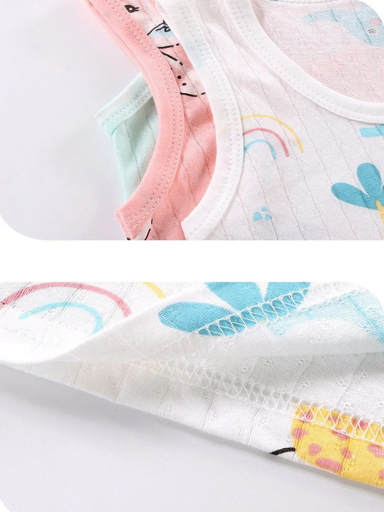 0-4 Years Kids Baby Vest+Shorts 2-Piece Clothing Set Boys Girls Cartoon Unicorn Giraffe Cotton Pajamas Summer Sports Casual Suit