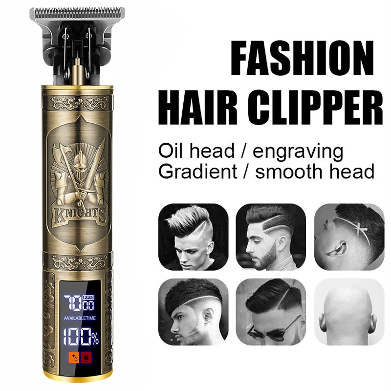 Electric Vintage Shaver Barber Cordless Hair Cutting Machine USB Charging Hair Trimmer Portable Hair Clipper Suitable For Men