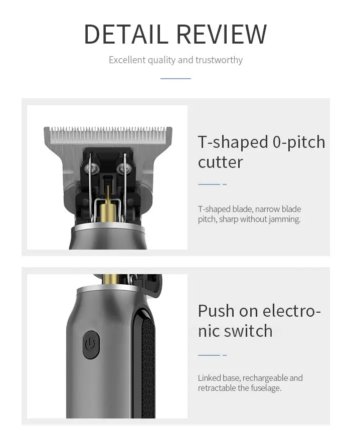 KEMEI Professional Electric Hair Trimmer for Men, Cordless Beard and Hair Clipper, Hair Cutter Machine, Rechargeable Set,Km-1757