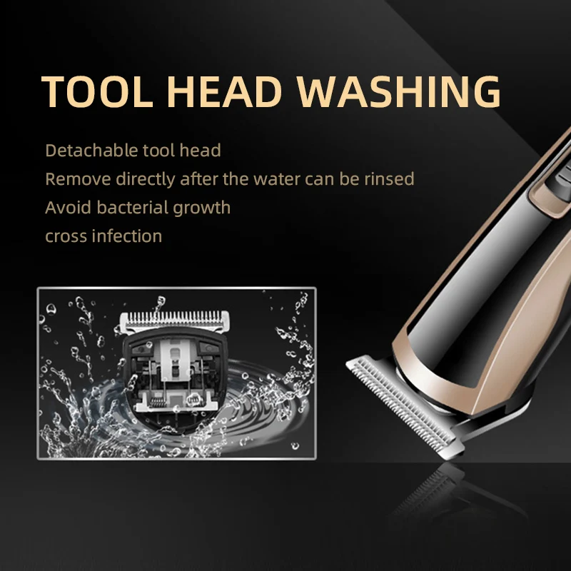 Alternative view of Kemei 418 Professional Electric Hair Clipper Rechargeable Baby Hair Clipper Styling Tool Grooming Cordless Hair Clipper for Men