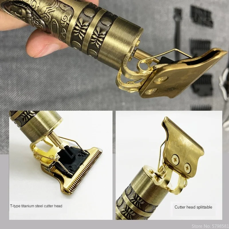 Alternative view of T9 Hair Clipper Repair Beard Shaving Body Hair Trimmer Clippers Corteiz Electric Machine Men Haircut Machine 0mm Barber Shaver