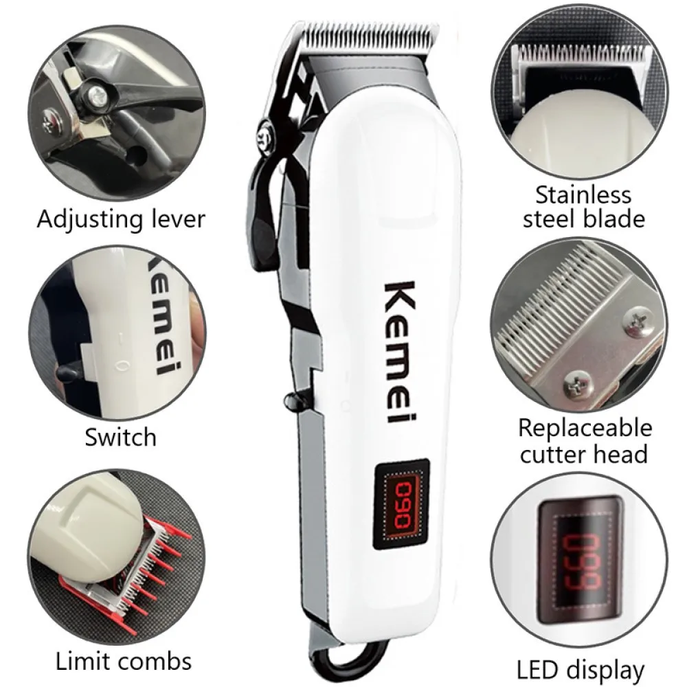 Alternative view of Electric Hair Clipper Hair Cut Maching Wireless Trimmer men Professional Clipper Machine Rechargeable Hair Cut Barber 809A