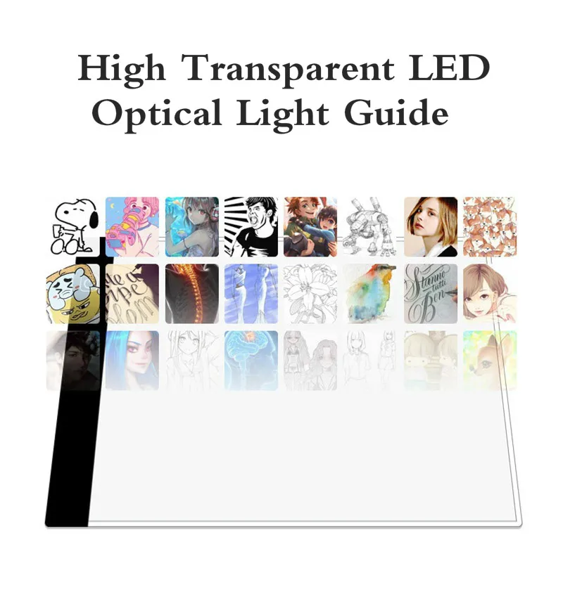 A4 A5 LED Drawing Tablet Three Level Digital Graphics Pad Light Pad Copy Board Electronic Art Graphic Painting Writing Table