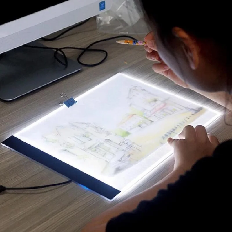 Alternative view of A4 A5 LED Drawing Tablet Three Level Digital Graphics Pad Light Pad Copy Board Electronic Art Graphic Painting Writing Table