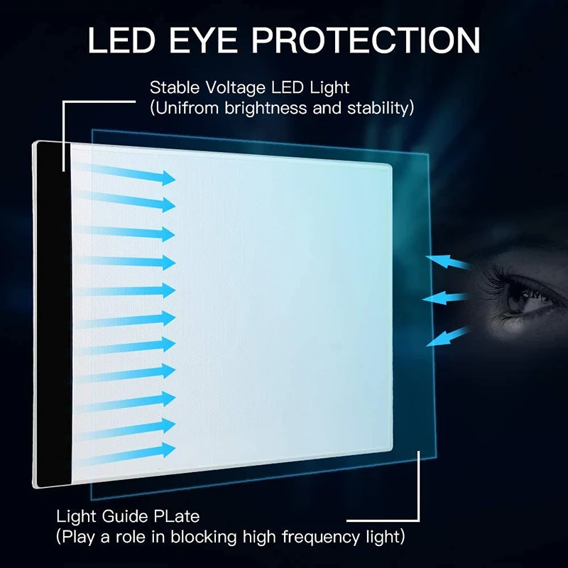 A4 A5 LED Drawing Tablet Three Level Digital Graphics Pad Light Pad Copy Board Electronic Art Graphic Painting Writing Table
