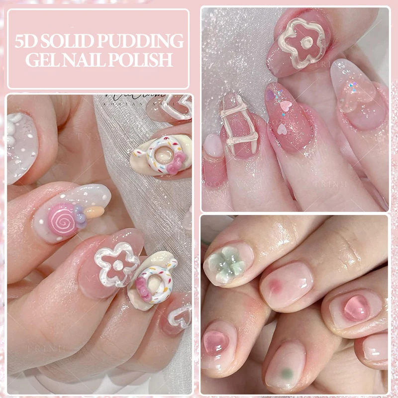 Alternative view of LILYCUTE 5D Solid Pudding Emboss Liner Gel Nail Polish Korean-style Painting Texture Modeling Stereoscopic Shaping Nail Art Gel