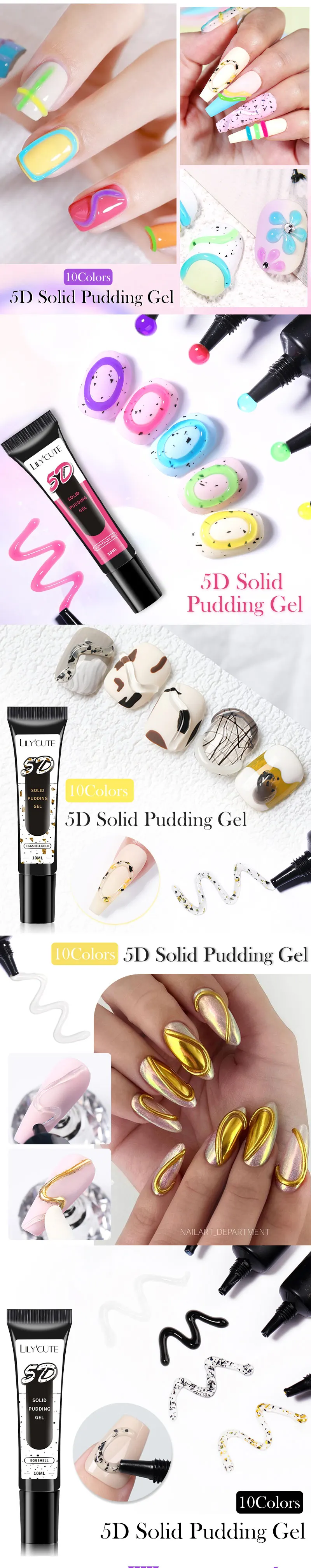 LILYCUTE 5D Solid Pudding Emboss Liner Gel Nail Polish Korean-style Painting Texture Modeling Stereoscopic Shaping Nail Art Gel LILYCUTE 5D Solid Pudding Emboss Liner Gel Nail Polish Korean-style Painting Texture Modeling Stereoscopic Shaping Nail Art Gel