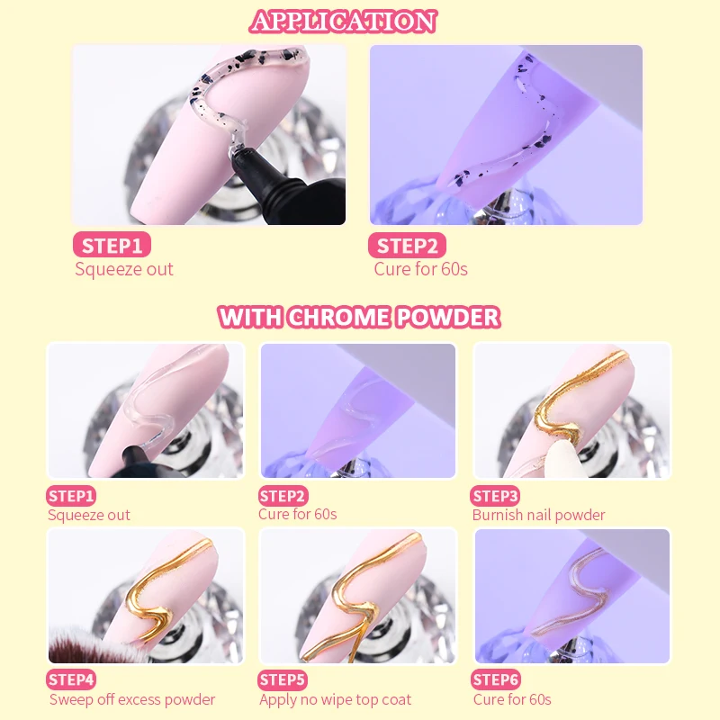 LILYCUTE 5D Solid Pudding Emboss Liner Gel Nail Polish Korean-style Painting Texture Modeling Stereoscopic Shaping Nail Art Gel - Image 6