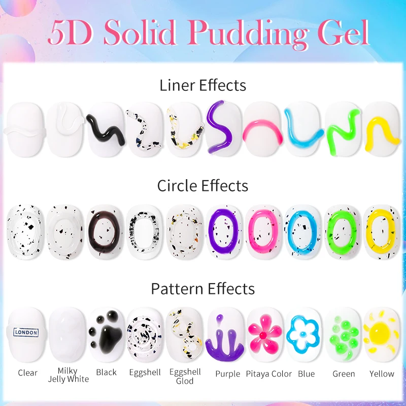 LILYCUTE 5D Solid Pudding Emboss Liner Gel Nail Polish Korean-style Painting Texture Modeling Stereoscopic Shaping Nail Art Gel - Image 4
