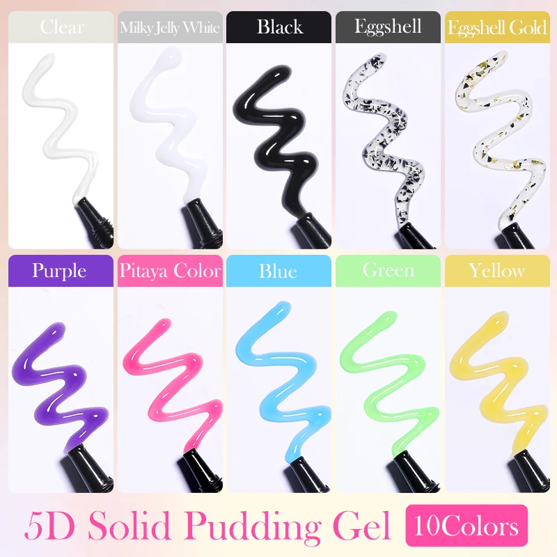 LILYCUTE 5D Solid Pudding Emboss Liner Gel Nail Polish Korean-style Painting Texture Modeling Stereoscopic Shaping Nail Art Gel - Image 5