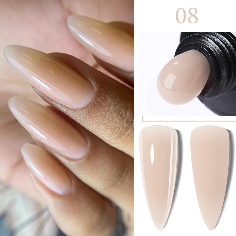 LILYCUTE 15ml Nude Clear White Quick Extension Gel Nail Polish Acrylic Crystal French Finger Prolong Semi Permanent Nail Art Gel