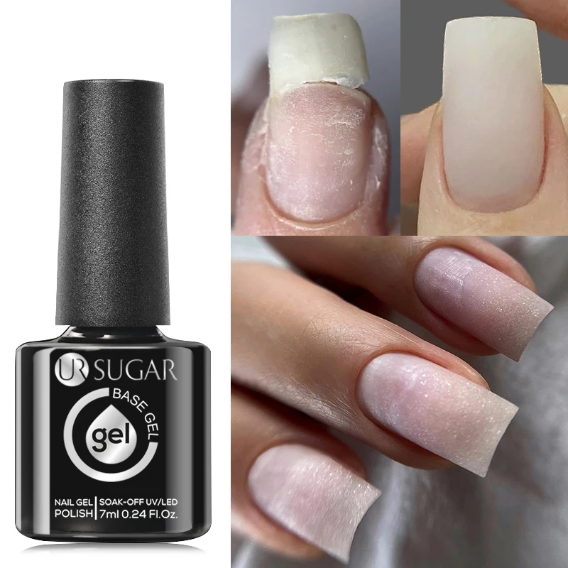 Alternative view of UR SUGAR 7ML Fiber Rubber Base Gel for Broken Nail Repaired Fiberglass Clear Quick Building UV Construction Gel Soak Off Varnish