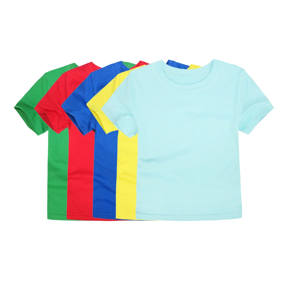 Basic White Black T Shirt for Boys Girls Toddler 1 to 2 3 4 5 6 7 8 9 10 11 12 Years 100% Cotton Soft Kids Tshirt Summer Clothes