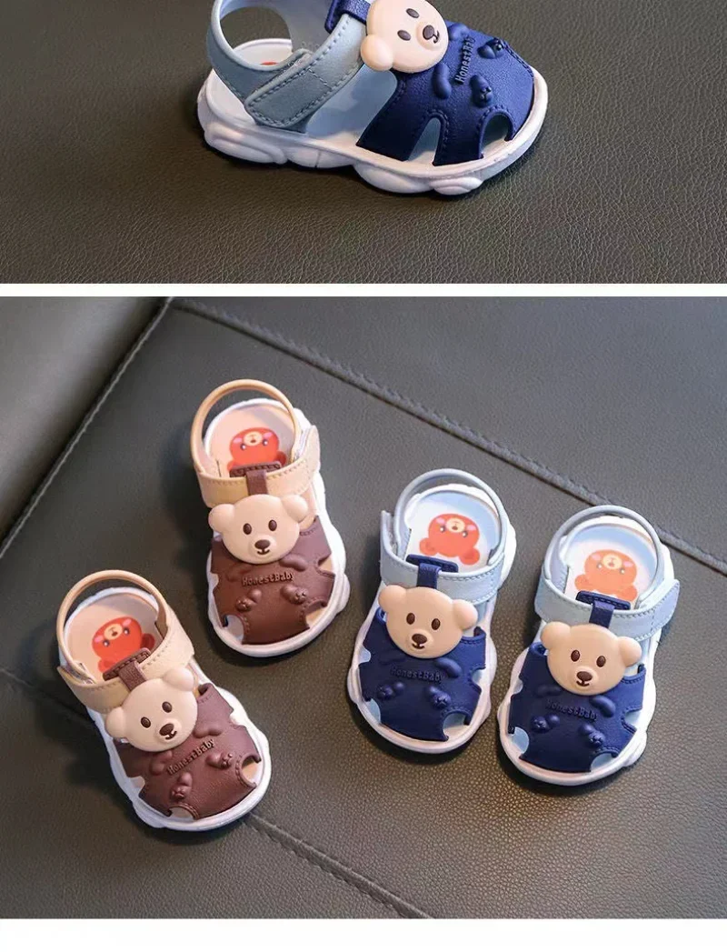 2024 Summer Baby Boys Girls Sandals Children Beach Sandals Cartoon Infant Toddler Shoes Comfortable Soft Sole Kids Student Shoes