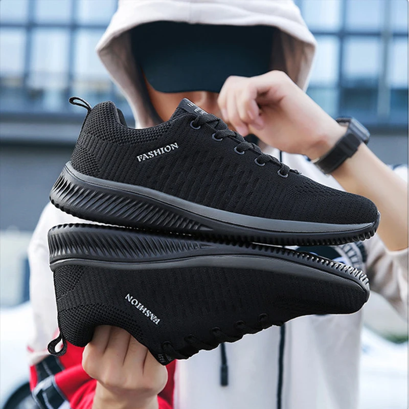 Alternative view of Men Running Walking Knit Shoes Fashion Casual Sneakers Breathable Sport Athletic Gym Lightweight Men Sneakers Casual Shoes