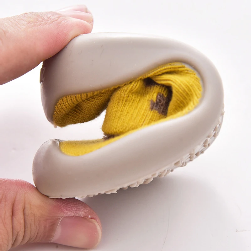 Alternative view of Baby Boy Shoes First Step Walkers for Winter 0 to 1 2 3 4 Years Knit Shoes for Girls Red Gray Soft Rubber Sole Cute Baby Shoes