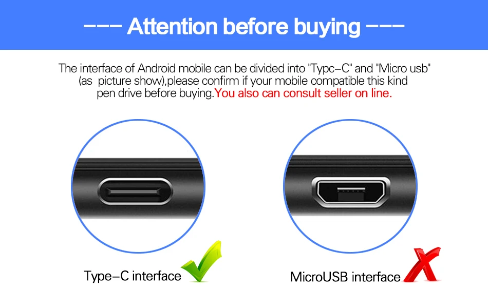 WANSENDA TYPE C USB 3.0 Flash Drive Metal Pen Drive 512GB 256GB 128GB 64GB 32GB 16GB Memory Stick 2 IN 1 High Speed Pendrives