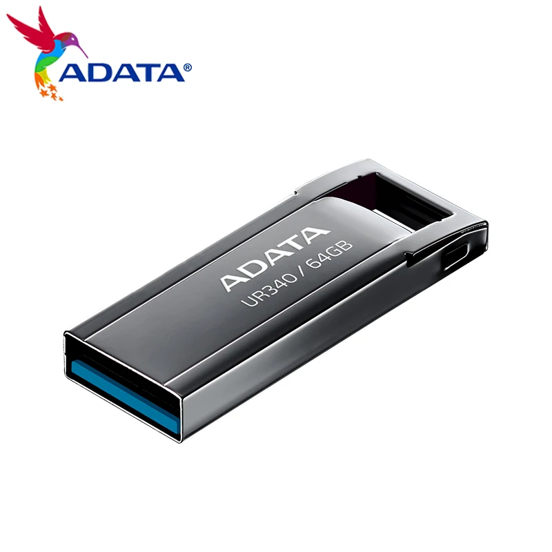Alternative view of ADATA UR 340 USB Flash Drive 128GB 64GB 32GB Metal USB3.2 Pendrive High Speed Memory U Disk for Computer