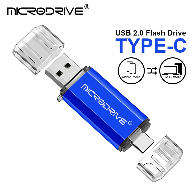 Alternative view of Android OTG 2 in 1 USB Flash Drives 4GB 8GB 16GB Type-C Micro 256GB 128GB 64GB 32GB Pendrives Pen Drive Cle For Phone