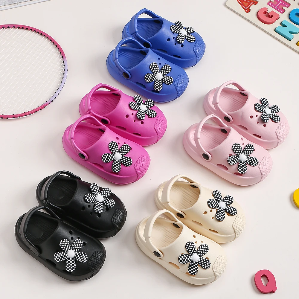 Children Garden Slippers Baby Cute Flower Sandals Summer Boys Girls Hole Light Weight Sandals Fashion Non-Slip Beach Kids Shoes