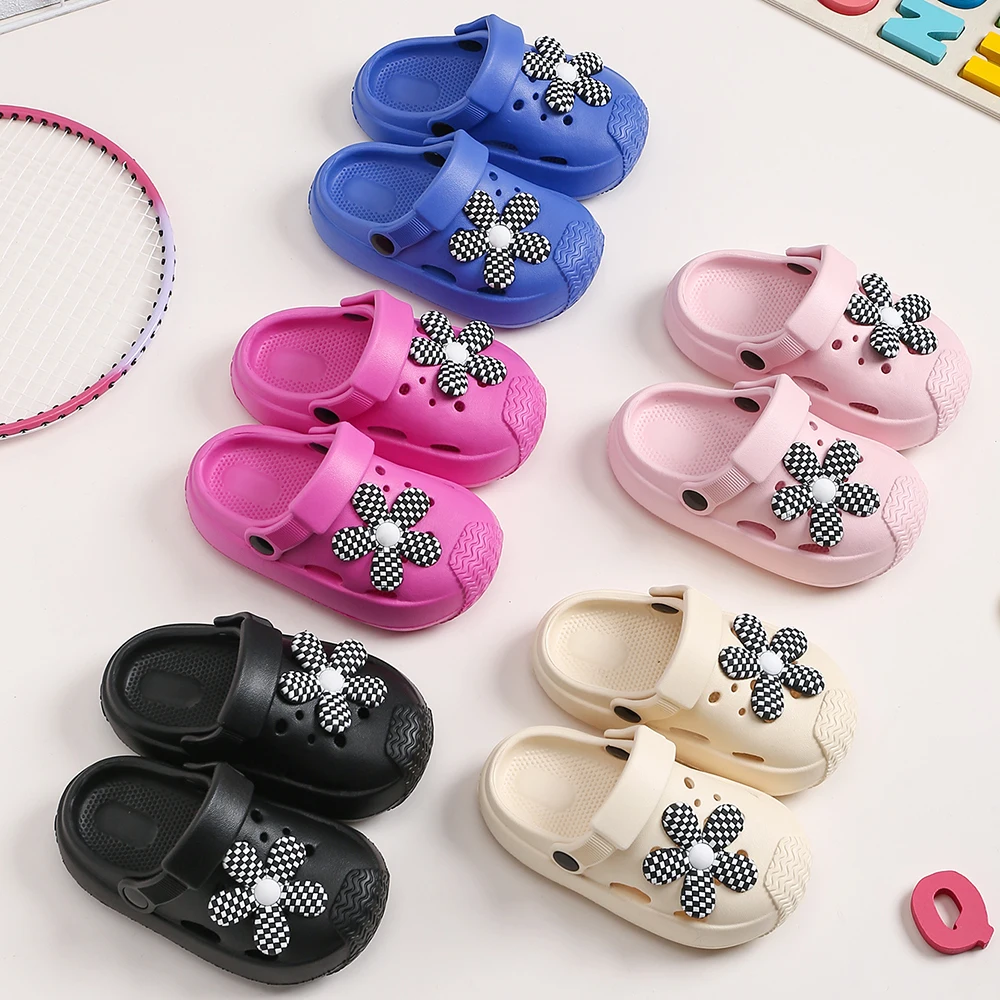 Children Garden Slippers Baby Cute Flower Sandals Summer Boys Girls Hole Light Weight Sandals Fashion Non-Slip Beach Kids Shoes