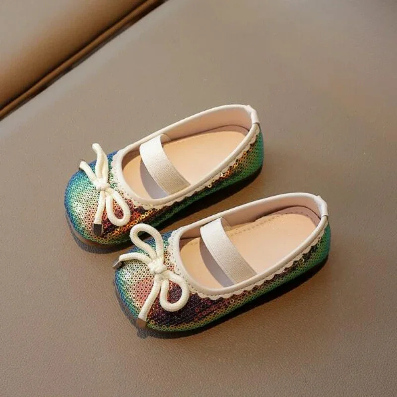 Alternative view of Vintage Simple Style Children Flats Girls Shoes Cute Candy Colors Toddler Girl Ballet Shoes Kids Slip-on Leather Shoes For Girl