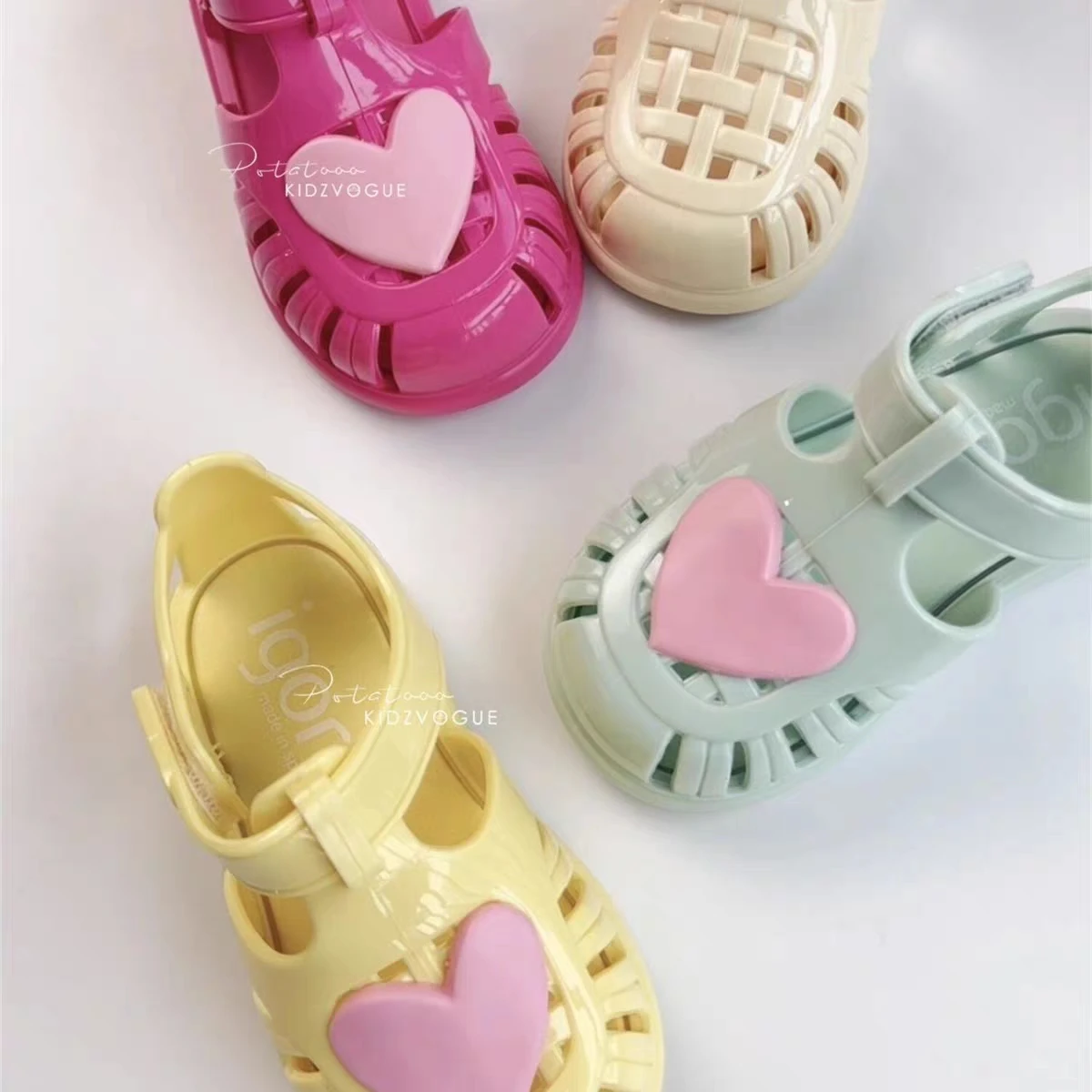 Alternative view of Classic Design Children's Summer Roman Sandal Fashion Casual Kids Boys And Girls Beach Sandals Solid Color Popular Baby Shoes