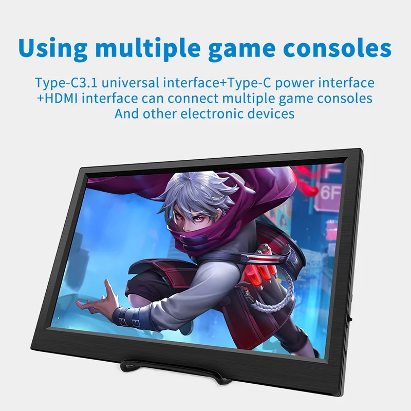 Alternative view of 11.6 Inch Portable Monitor HDMI-Compatible Laptop second screen Gaming Extended Display For Switch/PS4/Xbox/Raspberry Pi