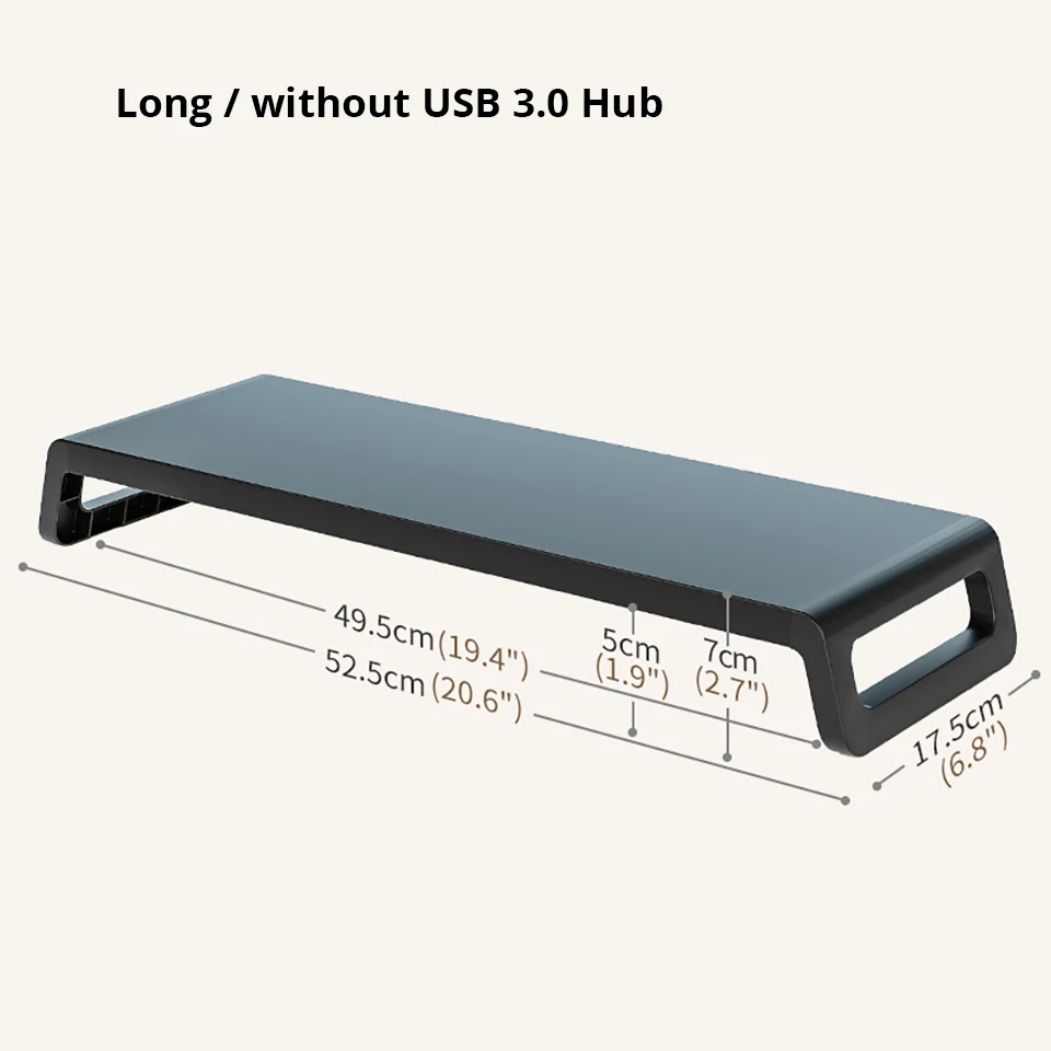 Monitor Desk Stand for Reduced Neck Strain ABS Legs Aluminium Monitor Riser with USB3.0 Hub PC Computer Laptop Desktop Organizer