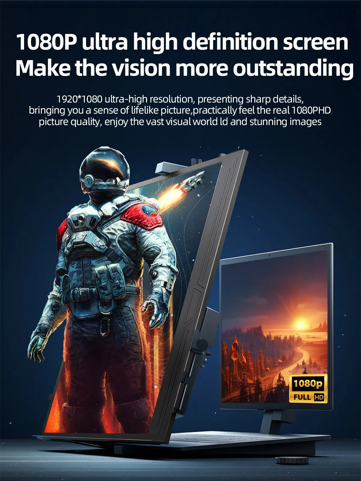 Alternative view of ZSUS 15.6-Inch Portable Monitor 1080P HDR 16:9 Low Blue Light For XBox PS4 / 5 Switch Cell Phone PC Loptop Extension