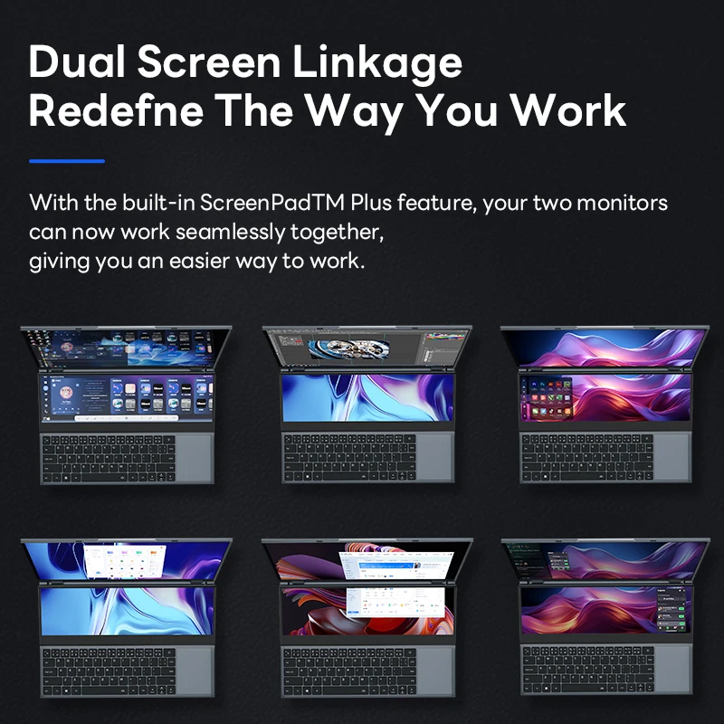 BYONE Dual Screen Gaming Laptop Computer 32GB/16GB DDR4 RAM 1TB/2TB SSD Intel Core I9 10th Gen Windows 11 Notebook Touch Laptop BYONE Dual Screen Gaming Laptop Computer 32GB/16GB DDR4 RAM 1TB/2TB SSD Intel Core I9 10th Gen Windows 11 Notebook Touch Laptop