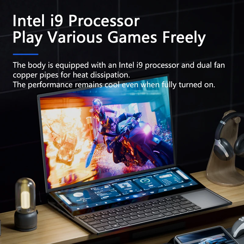 Alternative view of BYONE Dual Screen Gaming Laptop Computer 32GB/16GB DDR4 RAM 1TB/2TB SSD Intel Core I9 10th Gen Windows 11 Notebook Touch Laptop