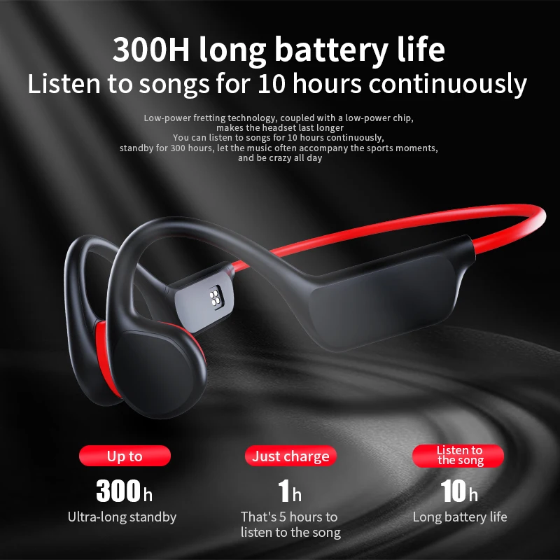 Alternative view of True Bone Conduction Headphones IPX8 Waterproof 32GB MP3 Professional Swimming Headset For Swimming Sports Run Music Surfing