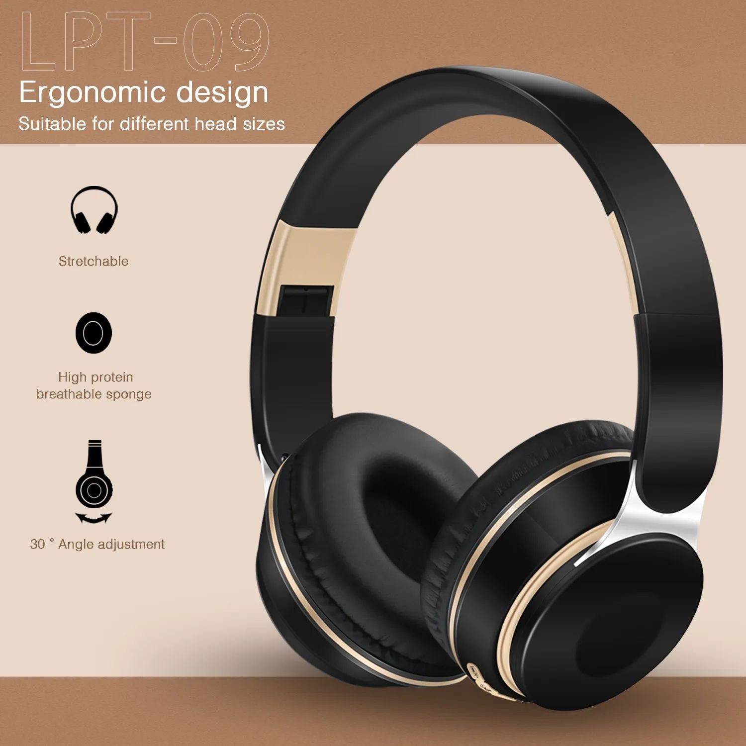 2024 New Wireless Bluetooth Headphone Stereo Headband Headset Support SD Card with Mic for Xiaomi Iphone Sumsamg Tablet