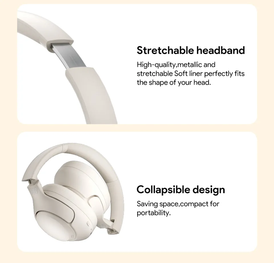 QCY H3 ANC Wireless Headphones Bluetooth 5.4 Hi-Res Audio Over Ear Headset 43dB Hybrid Active Noise Cancellation Earphones 60H QCY H3 ANC Wireless Headphones Bluetooth 5.4 Hi-Res Audio Over Ear Headset 43dB Hybrid Active Noise Cancellation Earphones 60H