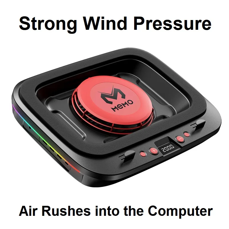 FL08 Strong Wind Cooling Stand Base Bracket Pad Powerful Fan Pressure Game Laptop Radiator