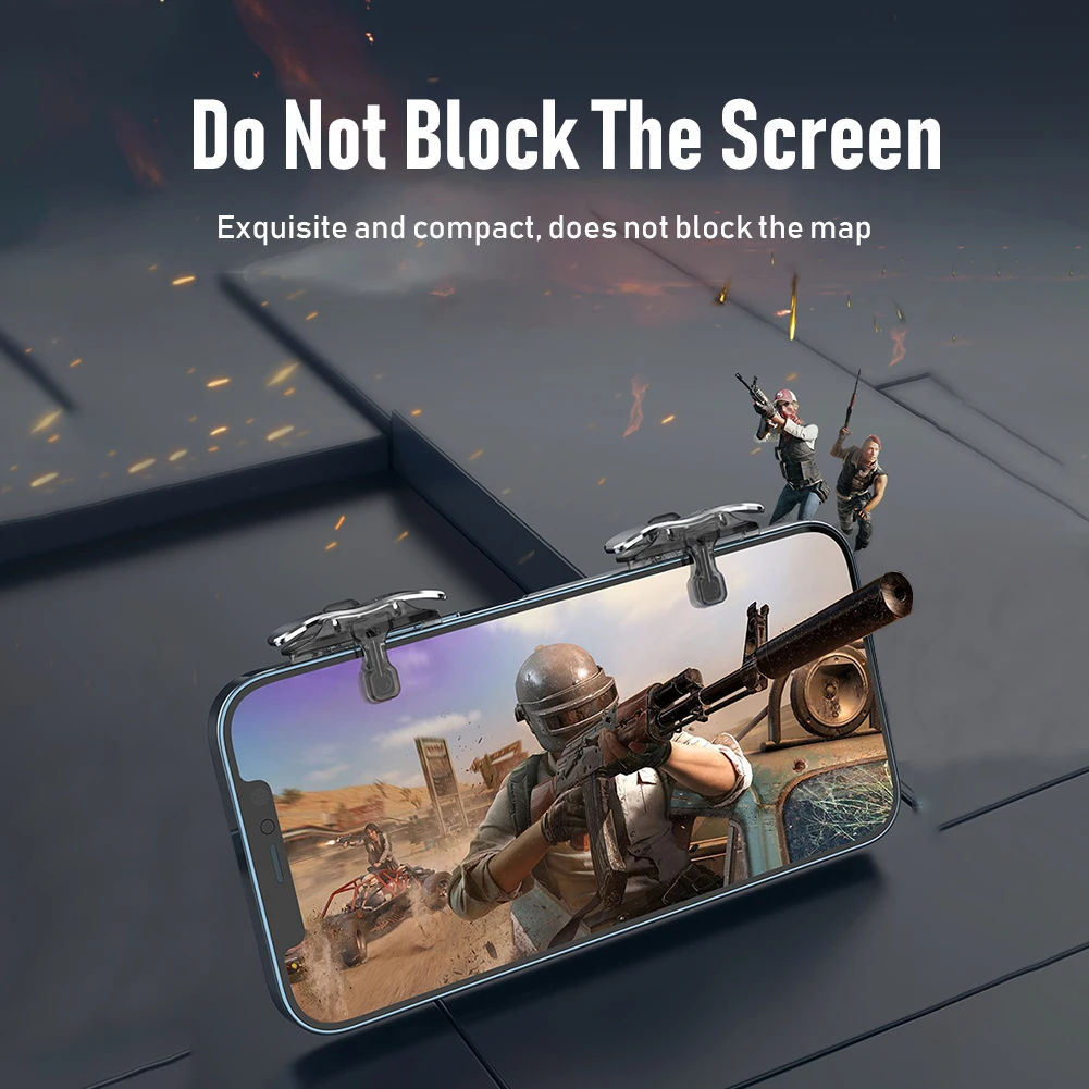 Alternative view of X8 Mobile Game Trigger For PUBG Phone Gaming 6 Finger Trigger Sensitive Shoot Phone Game Trigger L1 R1 Aim Keys Game Controller