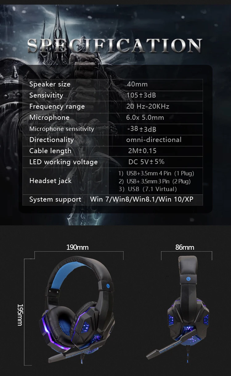 Professional Led Light Wired Gaming Headphones With Microphone For Computer PS4 PS5 Xbox Bass Stereo PC Gaming Headset Gifts